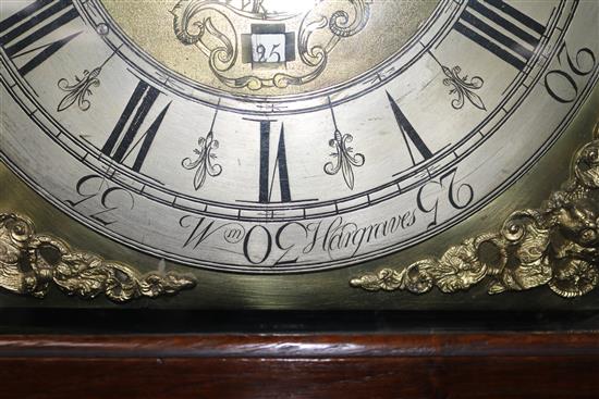 An oak eight-day longcase clock by William Hargreaves (probably Settle, York), 207cm